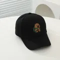 Gorra de béisbol negra para niños con bordado de carpincho marrón en la parte frontal - Niños (3-8 años) / Negro