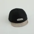 Detail of the soft-brim baseball cap showing the PUPPY patch and cotton fabric texture - 45-48CM (0-3 Years) / Black