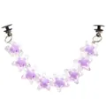 Macro shot of purple star acrylic shoe chain with durable black buckle fasteners - Purple Jelly Star