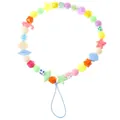 Detailopname van kleurrijke acryl kralen met sterren, schelpen en smiley-bedeltjes - Zeester Zeepaardje Stijl