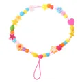 Detail van de kleurrijke kralenketting met hartjes, sterren en bloembedeltjes - Hart en Ster Stijl