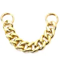 Golden acrylic thick chain accessory with spring rings for sandals and DIY shoe decoration - Gold Thick Chain / Gold