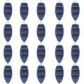 Set van 20 donkerblauwe bootpendants met zilveren lussen voor DIY-sieraden maken - Donkerblauwe Boot