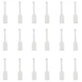 Set van 18 witte plastic spatels voor cosmetische crèmes en laboratoriummonsters - Wit Peddel