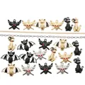 Set de breloques Halloween en métal avec chauve-souris, chat et crâne pour bijoux DIY - Combinaison Pendentif en Alliage Sombre (Chauve-souris/Pirate/Chat)