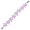 Macro detail of purple jelly star phone chain with silver metal screw clasps - Purple Jelly Star (B34-0103)