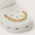Cadena de metal dorado pulido para zuecos con cierres esféricos de seguridad - Cadena de Color Dorado
