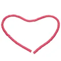 Perline Heishi in argilla rosa vivace a forma di cuore per creazione gioielli fai-da-te - 6mm (Circa 330-350 Pezzi/Filo) / rosa acceso