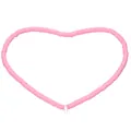 Dettaglio di perline heishi in argilla polimerica rosa a forma di cuore per gioielli - 6mm (Circa 330-350 Pezzi/Filo) / Rosa