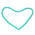 Heart-shaped arrangement of 6mm turquoise blue polymer clay heishi beads for DIY jewelry - 6mm (Approx. 330-350 Pcs/Strand) / Lake Blue
