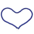 Macro shot of 6mm navy blue heishi beads arranged in a heart shape on a white background - 6mm (Approx. 330-350 Pcs/Strand) / Sapphire Blue