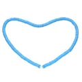 Sky blue Heishi beads arranged in a heart shape for DIY jewelry making material - 6mm (Approx. 330-350 Pcs/Strand) / Blue