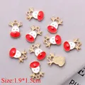 Detail view of nine alloy Christmas reindeer charms for DIY jewelry 1.9x1.5cm - Reindeer (6740BP06-02)