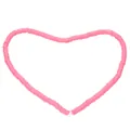 Pink polymer clay heishi beads arranged in a heart shape for DIY jewelry making - 6mm (Approx. 330-350 Pcs/Strand) / Dusty Pink