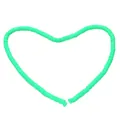 Green clay heishi beads arranged in a heart shape for DIY necklace jewelry making - 6mm (Approx. 330-350 Pcs/Strand) / Grass Green