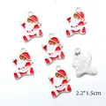 Dettaglio di ciondoli Babbo Natale in smalto da 2,2x1,5cm per creazione gioielli DIY - Ciondolo Babbo Natale Cartone (43769-BC1004)