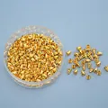 14K gold plated bullet earring backs set in a transparent storage box - Gold