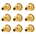 Set aus neun kugelförmigen 14k vergoldeten Ohrringverschlüssen auf weißem Hintergrund - 200 Stück/Packung / Gold