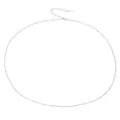 Detail of silver DIY chain with lobster clasp and adjustable extension links - Silver