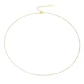 Detailed view of 14k gold plated cable chain with lobster clasp and adjustable extender - Gold