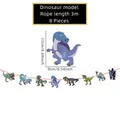 Colorful cartoon dinosaur party banner with 8 pieces and 3m rope for decoration - Dinosaur Series Style (23-LY-2)