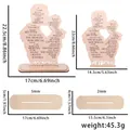Vatertag Holzaufsteller mit Silhouette und Größenangaben für die Schreibtischdeko - Vater-Sohn-Set