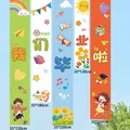 Colorful graduation banners with rainbow and sun patterns for school classroom decoration - Graduation Celebration Style 1 (WQ-Graduation Hanging Cloth 01)