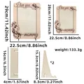 Wooden Mother's Day photo frame set with I Love You Mommy engraving and stand - Mother's Day Vertical Frame A