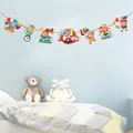 Girlande zum Kindertag mit Clown- und Ballonmotiven, 7-teiliges Set mit 3m langer Schnur - Fröhlicher Clown Stil (WQLY-LQ04) / Bunt