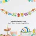 Cartoon banner set with rainbow and car designs for Children's Day party decorations - Rainbow Paradise Style (WQLY-LQ13) / Colorful