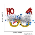 Christmas party glasses with HO HO letters and Santa hat decoration with dimensions - HO Christmas Hat Style