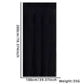 Zwarte folie gordijn voor party achtergrond, 100x200cm decoratieve metallic tinsel - 1x2m Glanzend Zwart Lametta Gordijn