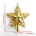 Puntale per albero di Natale a stella d'oro glitterato, dimensioni 17 cm x 15 cm - 17CM Stella Dorata