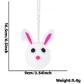 Weißer Osterhase Kopf Anhänger mit rosa Ohren und Maßen für die Partydekoration - Rosaroter Ohr Anhänger (16.5cm)