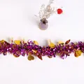 Ghirlanda decorativa a cuore per matrimoni e feste in viola e oro metallizzato lucido - Viola