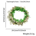 Green and silver shamrock garland 7.5m long for St. Patrick's Day party decoration - Hollow Shamrock Style