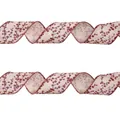 Nastro natalizio con bacche rosse e stelle su finto lino per decoro albero - 2M*6.5CM / Tipo A Stampa Bacche