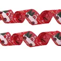 6,3cm rotes Weihnachtsband mit LKW-Muster für DIY-Weihnachtsbaumdekoration - Rot
