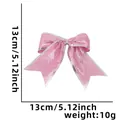 Lazo de Navidad rosa brillante con bordes plateados, 13 cm para el árbol - 13cm / Rosa
