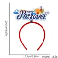 Dimensioni dettagliate del cerchietto Happy Passover con Stella di David e decorazioni - Stile Elementi Cibo Pesach