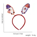 Dimensions détaillées de 24,8 cm serre-tête gnome drapeau USA pour fête d'indépendance - Style Gnome Drapeau Étoile