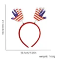 Tableau détaillé des tailles du serre-tête main drapeau USA avec dimensions et poids - Style Main de Fatima