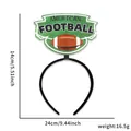 Cerchietto per football americano con decorazione a scudo verde e grafica - Stile Scudo Lettera Football