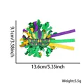 Máscara Mardi Gras verde con purpurina, cintas y medidas de 13,6 cm x 9,1 cm - Estilo de máscara