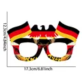 WK 2026 partybril in Duitse nationale kleuren met silhouet van een zwarte adelaar - Duitsland Stijl