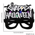 Occhiali luminosi Happy Halloween con teschio e pipistrello, montatura 16,5 cm - Taglia unica / Stile Luminoso Lettera Teschio Pipistrello