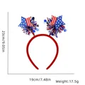 Independence Day headband with USA flag stars and glitter tassels decoration - Double Star Streamer Style