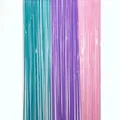 Tenda a frange a tre colori verde, viola e rosa per decorazione di sfondo per feste - Giunzione Macaron Blu Viola Rosa