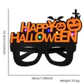 Montatura per occhiali LED Happy Halloween con lettere arancioni, zucca e pipistrelli - Taglia unica / Stile Luminoso Lettera Zucca