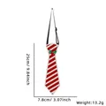 Weihnachtskrawatte für Kinder mit rot-weißen Streifen und Stechpalmen-Dekor, 25 cm lang - Rot-Weiße Streifen Stil